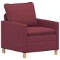 Preview: Sofa Set 2 stk. Weinrot Stoff