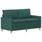 Preview: Sofa Set 2 stk. Dunkelgrün Stoff