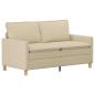 Preview: Sofa Set 2 stk. Creme Stoff