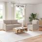 Preview: ARDEBO.de - Sofa Set 2 stk. Hellgrau Stoff