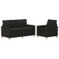 Preview: Sofa Set 2 stk. Schwarz Stoff
