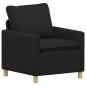 Preview: Sofa Set 2 stk. Schwarz Stoff