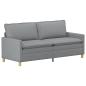 Preview: Sofa Set 2 stk. Hellgrau Stoff