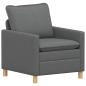 Preview: Sofa Set 2 stk. Dunkelgrau Stoff