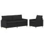 Preview: Sofa Set 2 stk. Schwarz Stoff