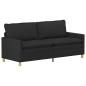 Preview: Sofa Set 2 stk. Schwarz Stoff
