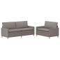 Preview: Sofa Set 2 stk. Taupe Stoff