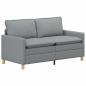 Preview: Sofa Set 2 stk. Hellgrau Stoff