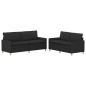 Preview: Sofa Set 2 stk. Schwarz Stoff