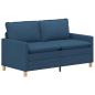 Preview: Sofa Set 2 stk. Blau Stoff
