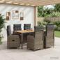 Preview: ARDEBO.de - Outdoortisch-Set 7 stk. Hellgrau und Dunkelgrau