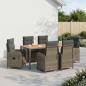 Preview: Outdoortisch-Set 7 stk. Hellgrau und Dunkelgrau