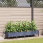 Preview: ARDEBO.de - Garten Blumenkübel mit Bewässerung und Rädern 4 Stk. Grau PP