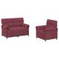 Preview: Sofa Set 2 stk. Weinrot Stoff