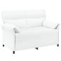 Preview: Sofa Set 2 stk. Weiß Stoff