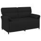 Preview: Sofa Set 2 stk. Schwarz Stoff