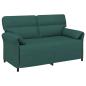 Preview: Sofa Set 2 stk. Dunkelgrün Stoff