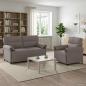 Preview: ARDEBO.de - Sofa Set 2 stk. Taupe Stoff