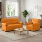 Preview: ARDEBO.de - Sofa Set 2 stk. Dunkelgelb Stoff