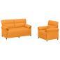 Preview: Sofa Set 2 stk. Dunkelgelb Stoff
