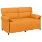 Preview: Sofa Set 2 stk. Dunkelgelb Stoff