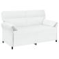 Preview: Sofa Set 2 stk. Weiß Stoff