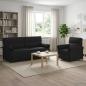 Preview: ARDEBO.de - Sofa Set 2 stk. Schwarz Stoff
