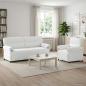 Preview: ARDEBO.de - Sofa Set 2 stk. Weiß Stoff