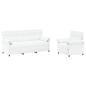 Preview: Sofa Set 2 stk. Weiß Stoff