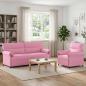 Preview: ARDEBO.de - Sofa Set 2 stk. Rosa Stoff