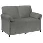 Preview: Sofa Set 2 stk. Dunkelgrau Samt