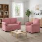 Preview: ARDEBO.de - Sofa Set 2 stk. Rosa Samt
