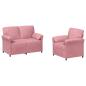 Preview: Sofa Set 2 stk. Rosa Samt