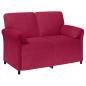 Preview: Sofa Set 2 stk. Weinrot Samt