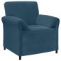 Preview: Sofa Set 2 stk. Blau Samt