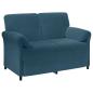 Preview: Sofa Set 2 stk. Blau Samt
