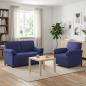 Preview: ARDEBO.de - Sofa Set 2 stk. Polizeiblau Samt