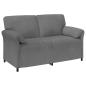 Preview: Sofa Set 2 stk. Dunkelgrau Samt