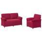 Preview: Sofa Set 2 stk. Weinrot Samt