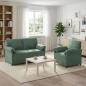 Preview: ARDEBO.de - Sofa Set 2 stk. Meergrün Samt