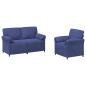 Preview: Sofa Set 2 stk. Polizeiblau Samt