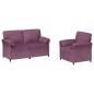Preview: Sofa Set 2 stk. Lila Samt