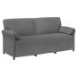 Preview: Sofa Set 2 stk. Dunkelgrau Samt