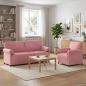 Preview: ARDEBO.de - Sofa Set 2 stk. Rosa Samt