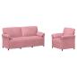 Preview: Sofa Set 2 stk. Rosa Samt