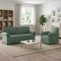 Preview: ARDEBO.de - Sofa Set 2 stk. Meergrün Samt