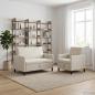 Preview: ARDEBO.de - Sofa Set mit Stauraum 2 stk. Creme Polyester