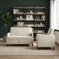 Preview: Sofa Set mit Stauraum 2 stk. Creme Polyester