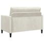 Preview: Sofa Set mit Stauraum 2 stk. Creme Polyester