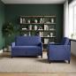 Preview: Sofa Set mit Stauraum 2 stk. Polizeiblau Polyester